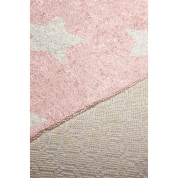Rožinis neslidus vaikiškas kilimas Conceptum Hypnose Stars, 100 x 160 cm-image-2