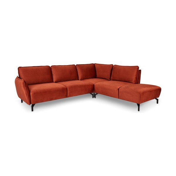 Raudona kampinė sofa Bonami Selection Bella, dešinysis kampas-image-2