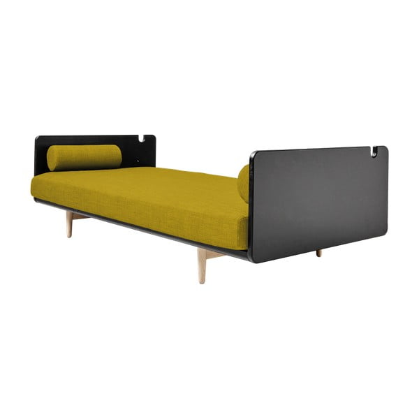 Kintama sofa "Karup Deva" juoda/žalias ąžuolas/Amarillo-image-3