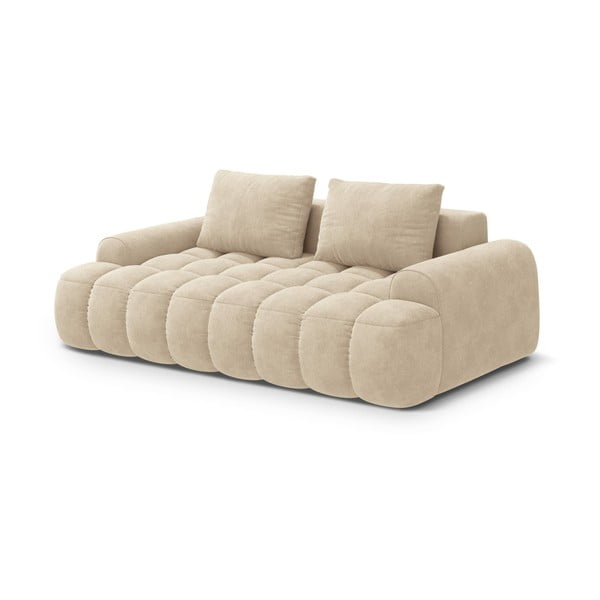 Smėlio spalvos iš velveto sofa 200 cm Linz – Cosmopolitan Design-image-2