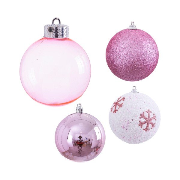 16 rausvos spalvos kalėdinių papuošimų rinkinys Unimasa Foam, ø 6 cm-image-1