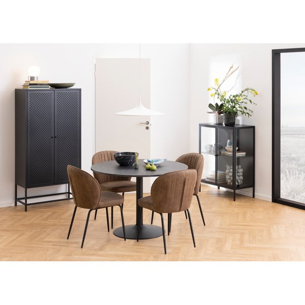 Iš metalo drabužių spinta juodos spalvos 80x160 cm Newcastle – Actona-image-1