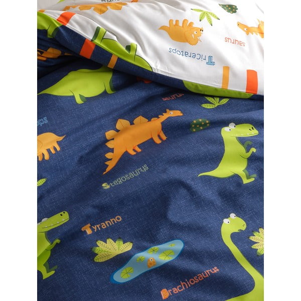 Mėlynos spalvos viengulė vaikiška patalynė 140x200 cm Dinolar – Mijolnir-image-1