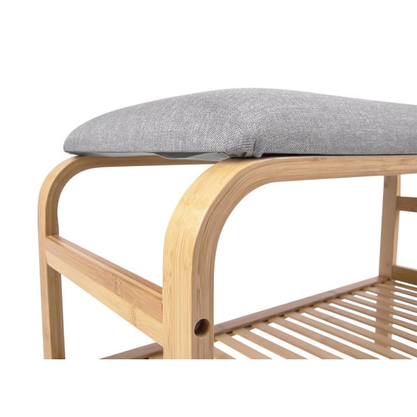 Iš bambuko spintelė batams natūralios spalvos su suoliuku Dure – Leitmotiv-image-3