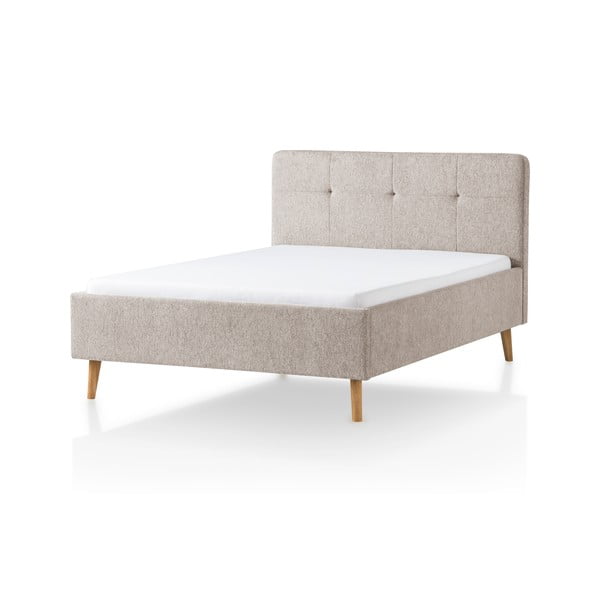 Dvigulė lova pilkos spalvos/rudos spalvos audiniu dengta 140x200 cm Smart – Meise Möbel