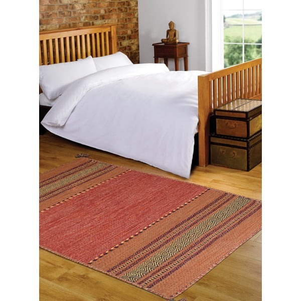 Oranžinis medvilninis kilimas Webtappeti Antique Kilim, 60 x 200 cm-image-1