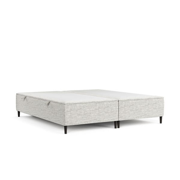 Dvigulė lova šviesiai pilkos spalvos audiniu dengta su sandėliavimo vieta 160x200 cm Tate – Maison de Rêve