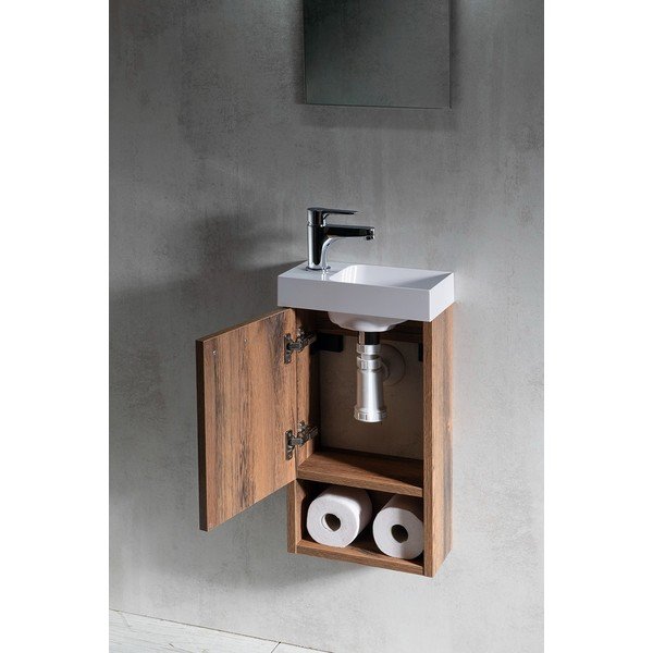 Pakabinama spintelė be kriauklės baltos spalvos 30x53 cm Latus Xi – Sapho-image-1