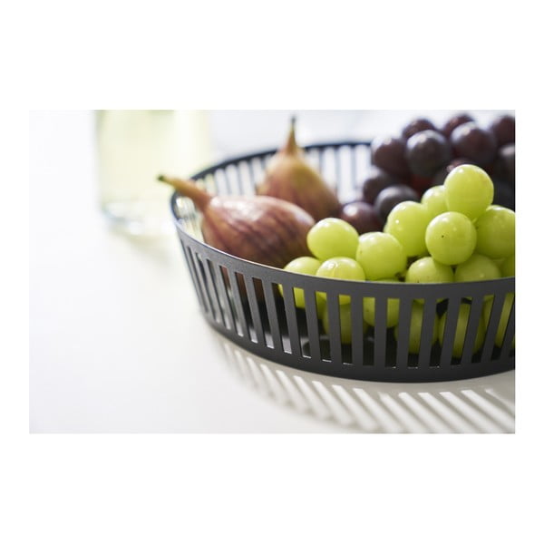 Juodas vaisių dubuo YAMAZAKI Tower, ⌀ 25 cm-image-1