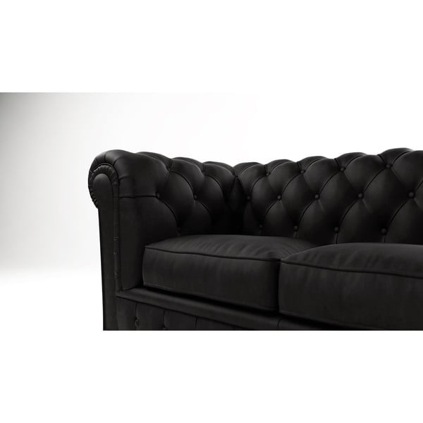 Juodo aksomo sofa 184 cm Cambridge - Ropez-image-3