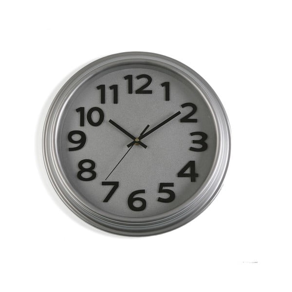 Pilkas sieninis laikrodis Versa In Time, ⌀ 32,7 cm