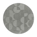 Pilkas vilnonis apvalus kilimas ø 160 cm Gigi - Flair Rugs