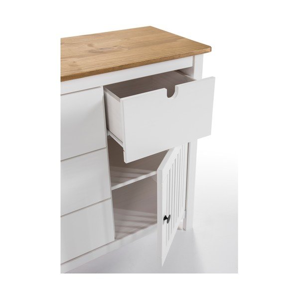 Balta medinė komoda Marckeric Bruna-image-1