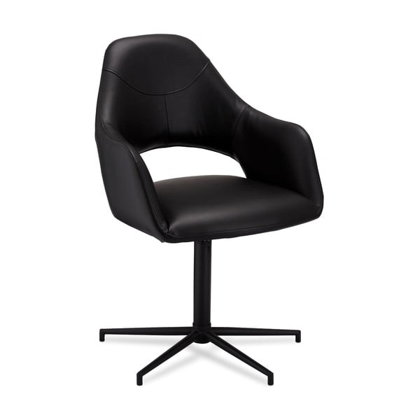 Valgomojo kėdės su pasukimo funkcija juodos spalvos 2 vnt. Luna – Furnhouse