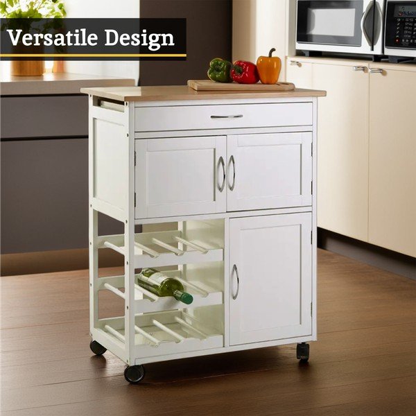 Iš bambuko vežimėlis ant ratukų 37x67 cm Harlow – Premier Housewares-image-3