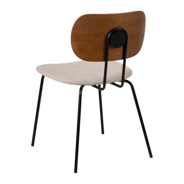 Valgomojo kėdės rudos spalvos/kreminės spalvos 4 vnt. Cleo – Ixia-image-3