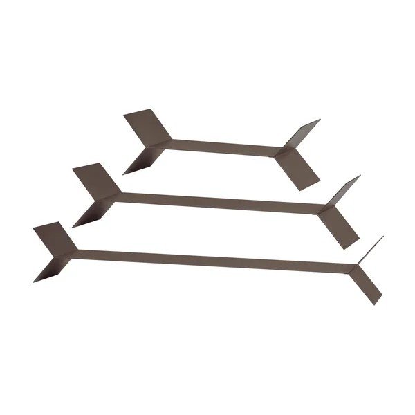 Rudos spalvos iš metalo sieninės lentynos 3 vnt. 80 cm Lorin – WOOOD-image-3