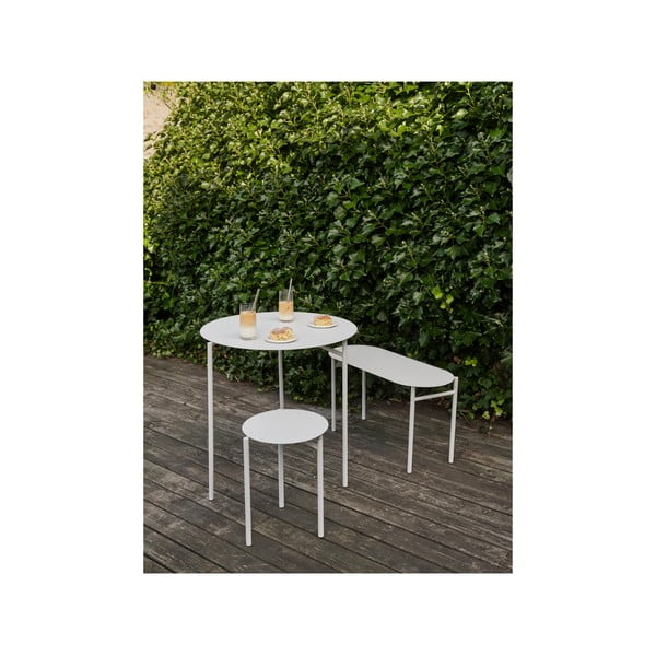 Taburetė iš metalo baltos spalvos Disc – Zone-image-3