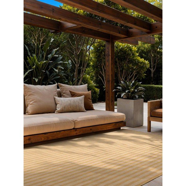 Ochros spalvos/kreminės spalvos lauko ir vidaus kilimas 120x170 cm Haringey Linley – Ted Baker-image-1