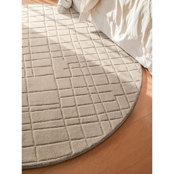 Smėlio spalvos iš vilnos apvalios formos kilimas ø 160 cm Kenso – Villeroy&Boch-image-2