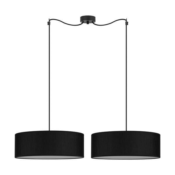 Juodas dviejų dalių pakabinamas šviestuvas Sotto Luce Doce XL, ⌀ 45 cm