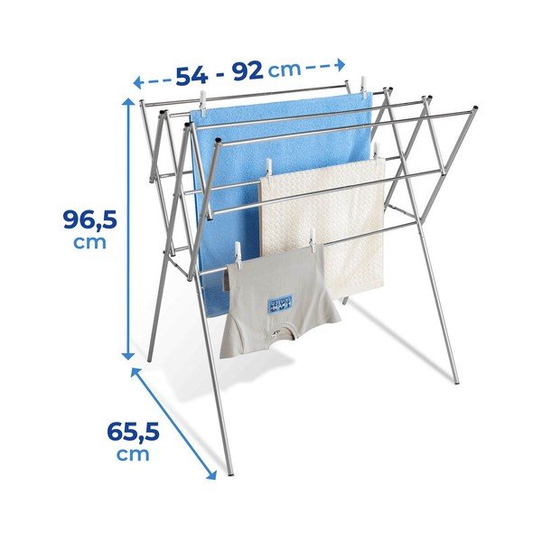 Blizgios sidabrinės spalvos skalbinių džiovykla 8 m – Wenko-image-3