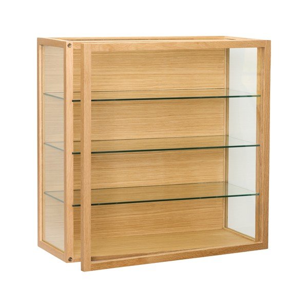 Natūralios spalvos pakabinama vitrina iš ąžuolo 60x60x27 cm Poetic – Hübsch-image-2
