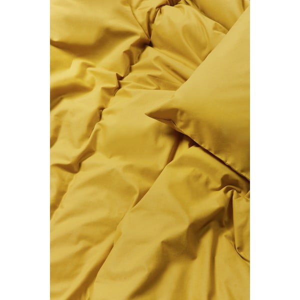 Garstyčių geltonos spalvos medvilninė dvivietė patalynė Bonami Selection, 200 x 200 cm-image-1