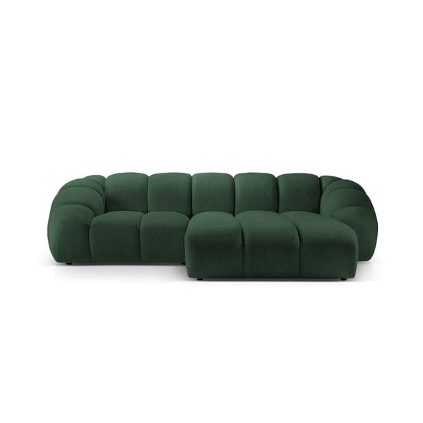 Kampinė sofa žalios spalvos (su dešiniuoju kampu) Diana – Micadoni 