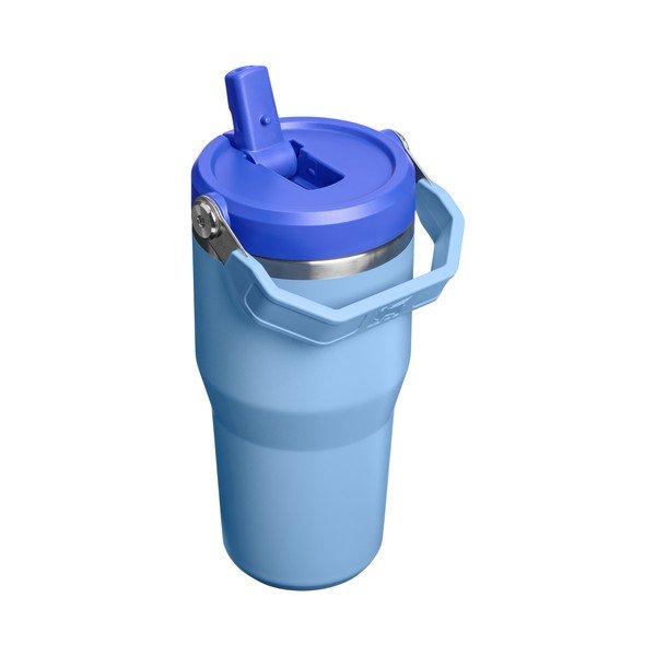 Mėlynos spalvos iš nerūdijančio plieno termosas 600 ml IceFlow™ Flip Straw 2.0 Tumbler Blue Sky – Stanley-image-1