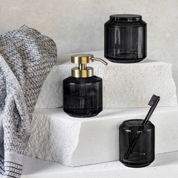 Iš stiklo dantų šepetėlio indas juodos spalvos Vision – Mette Ditmer Denmark-image-1