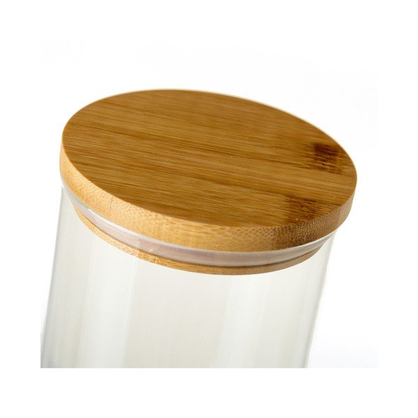 Stiklinis indas su bambukiniu dangteliu Casa Selección, 1,4 l-image-1
