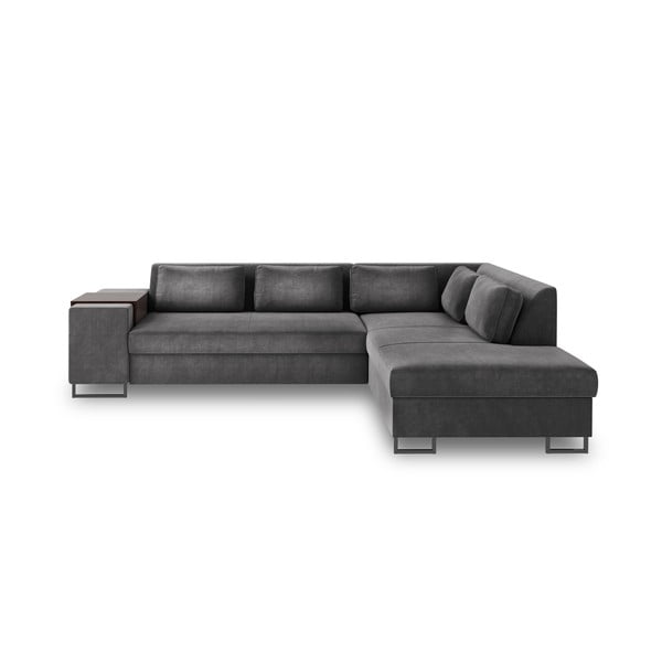 Tamsiai pilka sofa lova Cosmopolitan Design San Diegas, dešinysis kampas