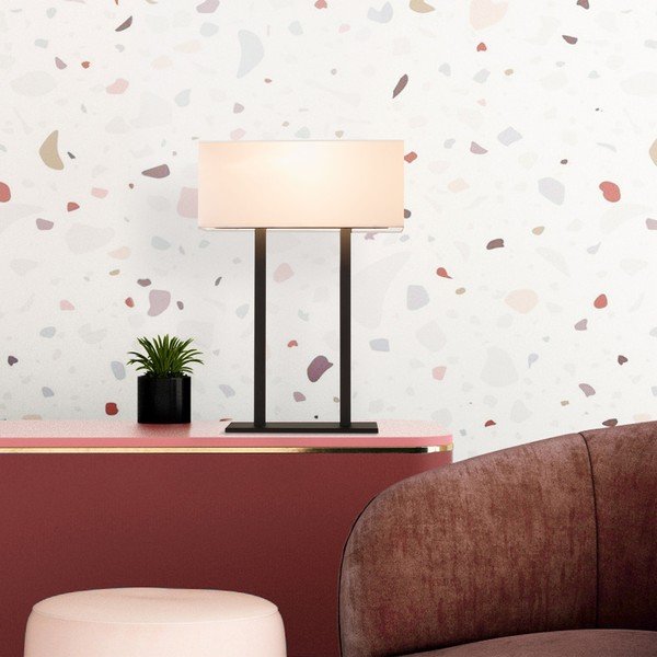 Stalinis šviestuvas baltos spalvos/juodos spalvos (aukštis 52 cm) Salihini – Opviq lights-image-3