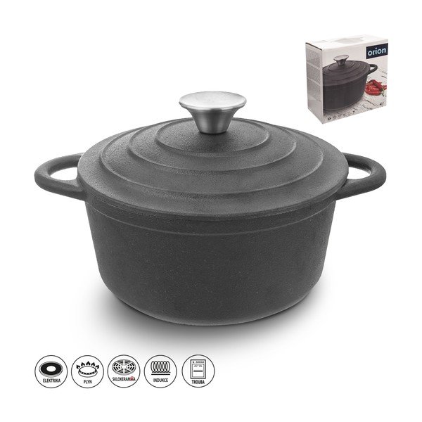 Puodas iš ketaus su dangčiu tinka indukcinei viryklei 4 l LITINA – Orion-image-4