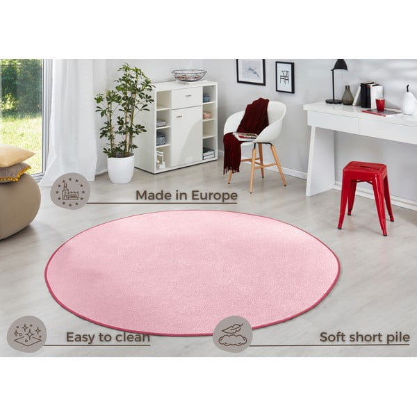 Apvalios formos kilimas šviesiai rožinės spalvos ø 133 cm Fancy – Hanse Home-image-4