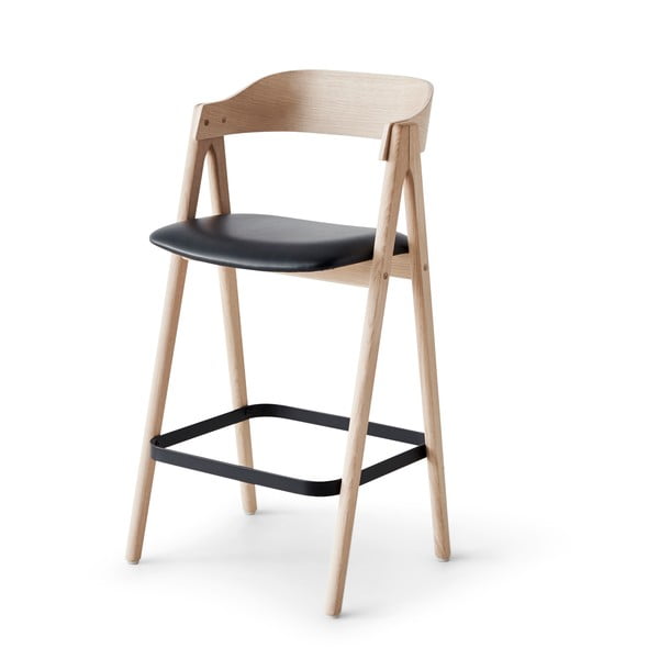 Baro kėdė su odine sėdyne Findahl by Hammel Mette, aukštis 98 cm