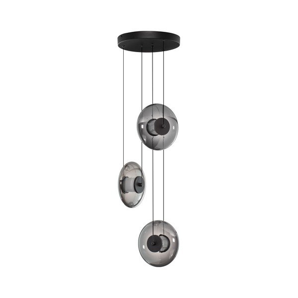 Matinės juodos spalvos iš stiklo kabantis šviestuvas LED su pritemdymo funkcija ø 35 cm Ballet – Nova Luce