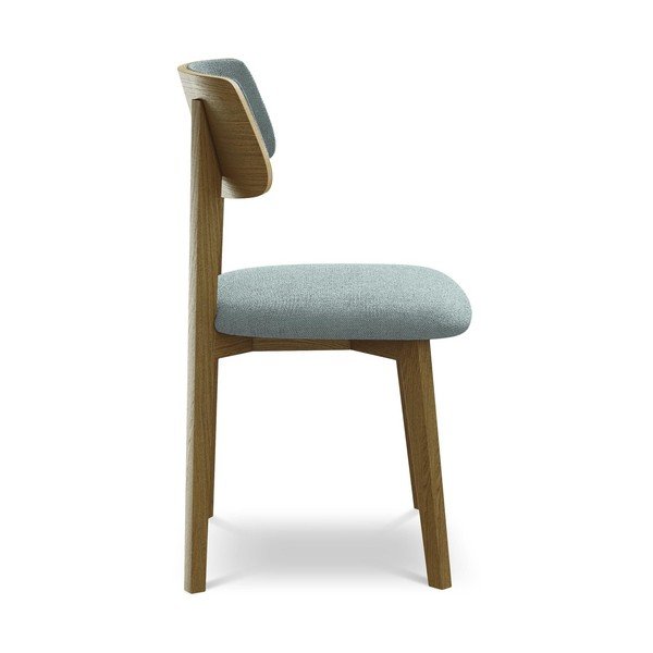 Mėlynos spalvos iš medienos masyvo valgomojo kėdė Niu – Makamii-image-2