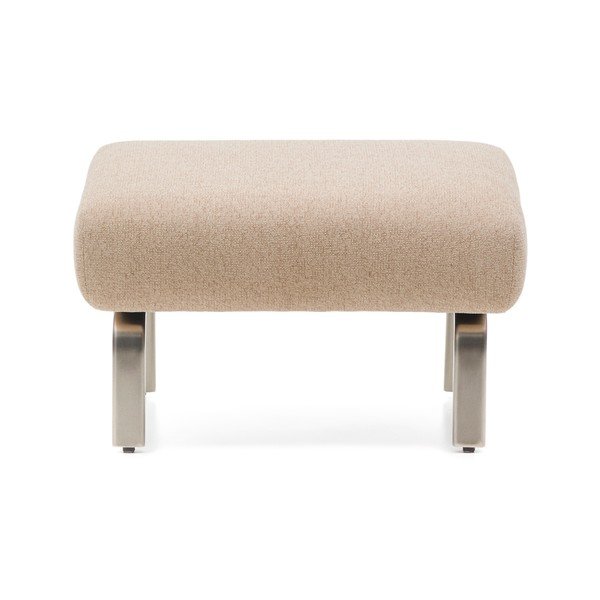 Šviesiai rudos spalvos taburetė iš šenilinio audinio Amsen – Kave Home-image-3