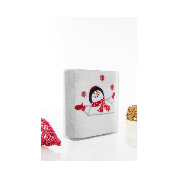 Rankšluostis "Christmas Happy White", 30 x 50 cm-image-1
