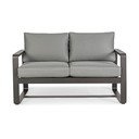 Pilkos spalvos iš aliuminio sodo sofa Merrigan   – Bizzotto