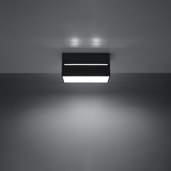 Lubinis šviestuvas juodos spalvos 10x20 cm su metaliniu gaubtu Lorum – Nice Lamps