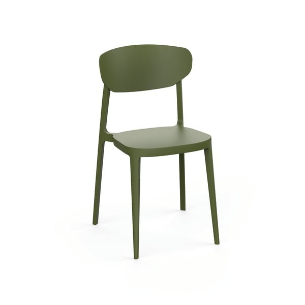 Plastikinė sodo kėdė tamsiai žalios spalvos Mare – Rojaplast