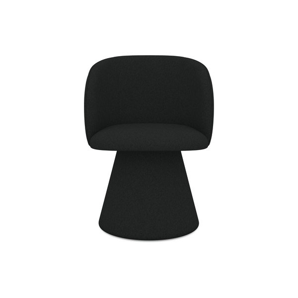 Juodos spalvos iš audinio valgomojo kėdė Maia – Makamii-image-1