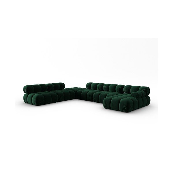 Sofa žalios spalvos iš velveto 379 cm Bellis – Micadoni Home-image-3
