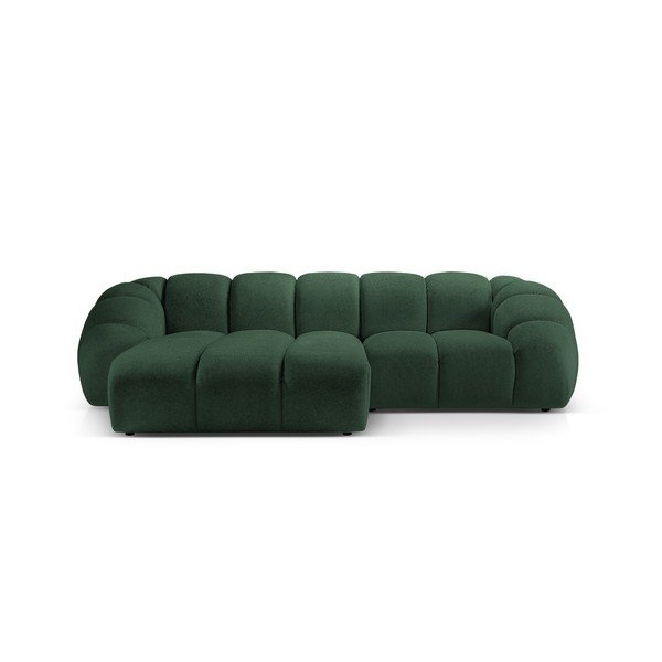 Kampinė sofa žalios spalvos (su kairiuoju kampu) Diana – Micadoni 