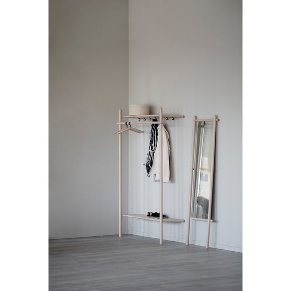 Natūralios spalvos prieškambario baldų komplektas iš ąžuolo medienos Milford - Rowico-image-4