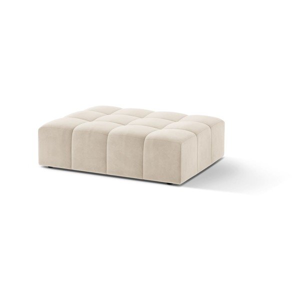 Kreminės spalvos taburetė iš velveto Chicago – Cosmopolitan Design-image-1