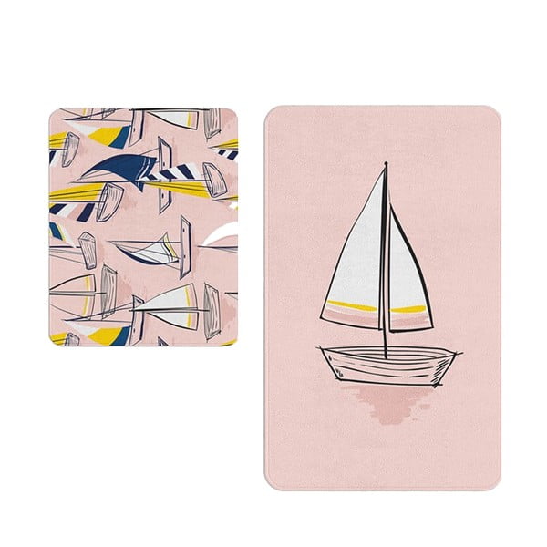 2 rožiniai vonios kambario kilimėliai - Oyo Concept
